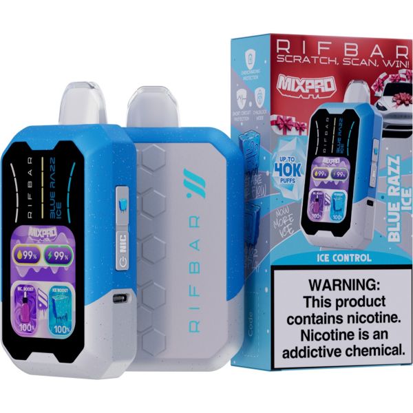 Best Deals - Rifbar MixPro 40K Puffs Disposable - Blue Razz Ice