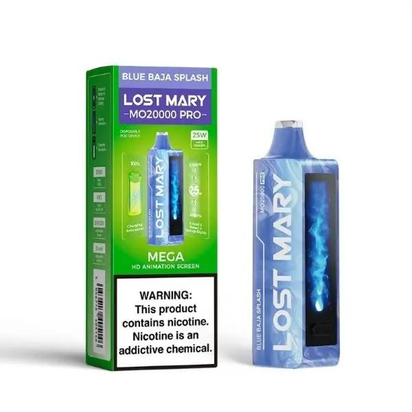 Lost Mary MO20000 PRO Rechargeable Vape Best Flavor Blue Baja Splash
